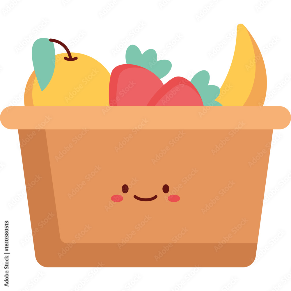 Fototapeta premium Healthy Vegan Fruits In Basket