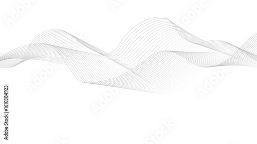 Abstract black lines wave curve motion on white background. wavy pattern, stylish line art and web background design.
