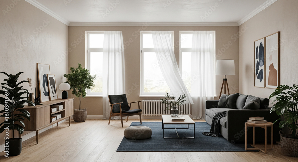 Fototapeta premium living room interior