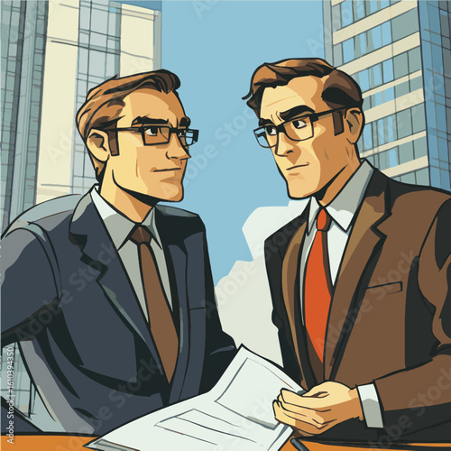 two businessmen shaking hands