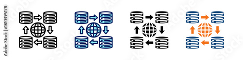 Cdn All In One Icon Multi Styles Vector Set