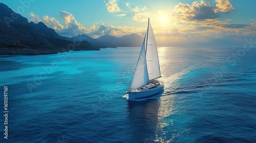 sailing boat on the sea