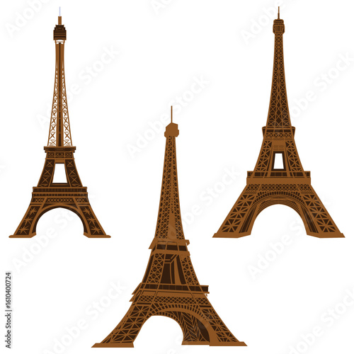 a set of images, graphics, or symbols representing the Eiffel Tower