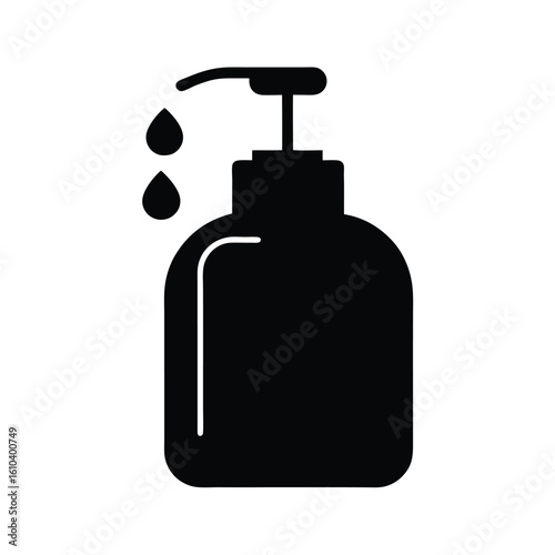A bottle of hand sanitizer with a cross emblem, representing its purpose for sanitizing and promoting hygiene