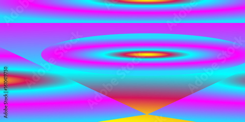 Abstract colorful background with bright rainbow lines and smooth light waves