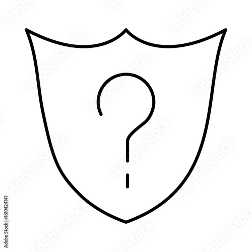 Security Question Line Icon. Question Mark, Thinking, Asking, Answer, Help Editable Stroke Vector Illustration