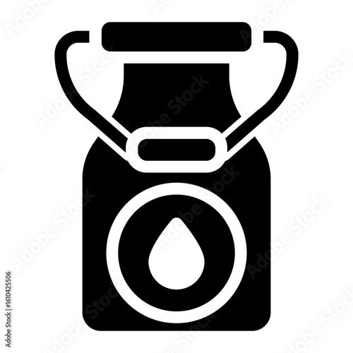 Vintage Milk Can Glyph Style