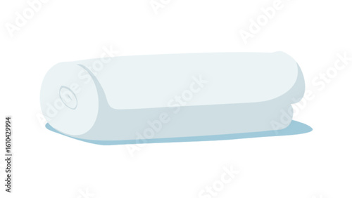 Roll of white paper towels for kitchen cleaning and household use, absorbent and disposable cleaning supplies