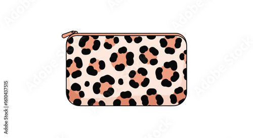 Chic leopard print pouch for makeup and essentials stylish accessory for your daily needs