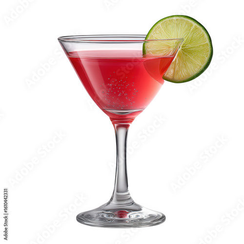 Wallpaper Mural A cosmopolitan cocktail with a lime slice garnish isolated on transparent background Torontodigital.ca
