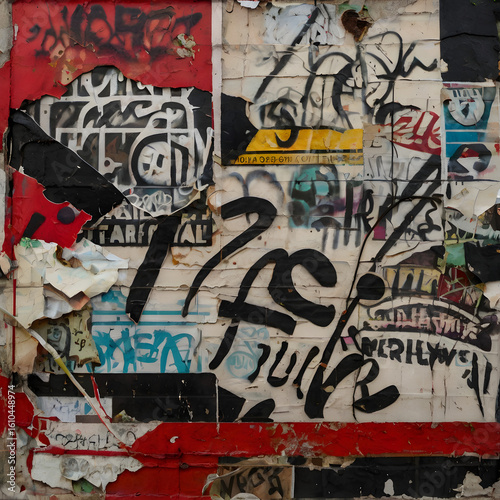 Urban Graffiti Wall with Bold Typography