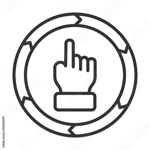 Sensitivity Icon Outline Style. Vector Illustration Design
