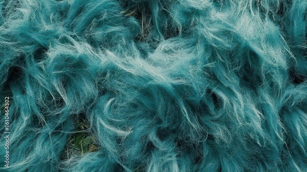 Obraz premium Teal Fishing Net Texture