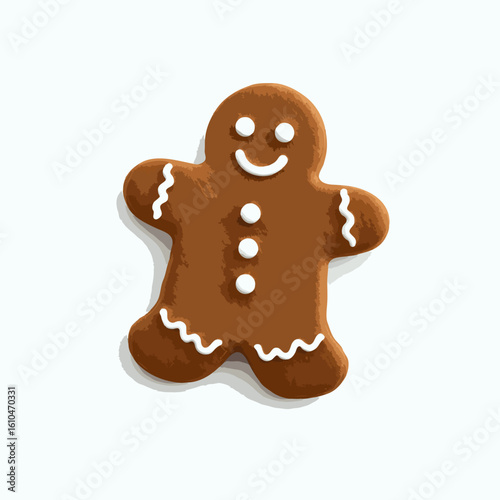 gingerbread man on white background
