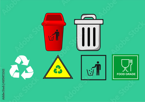 recycle bin with recycle symbol