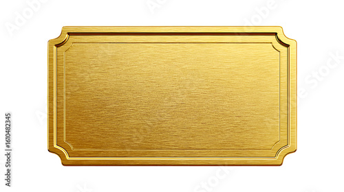 Gold ornate plaque blank template design award luxury