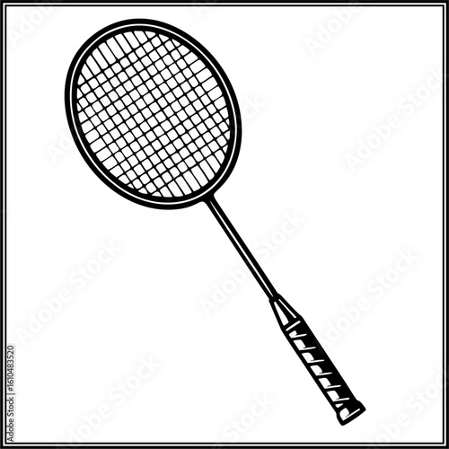 Badminton racket outline