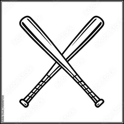 Baseball Bats Outline