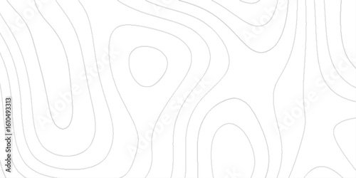 It features a wave line of light grey, smooth against a clean white background, abstract topo design pattern using for wall decor and tails design.
