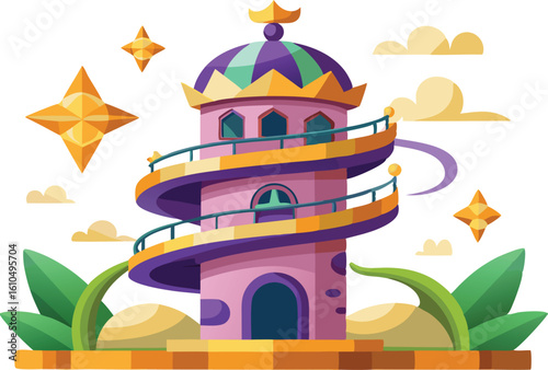 vector illustration of an ancient greek orthodox church
