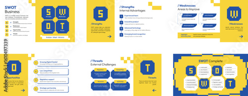 SWOT Diagram Slide for Pitch & Planning