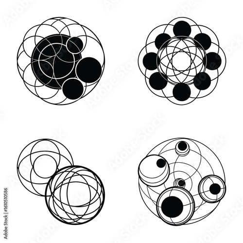 Vector Pattern of Expanding Concentric Circles for Modern Design-01.eps