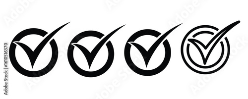 Bright green check mark in a circle, signifying approval, confirmation, or correctness. 