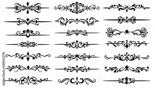 Ornate decorative flourishes and dividers ornaments embellishments
