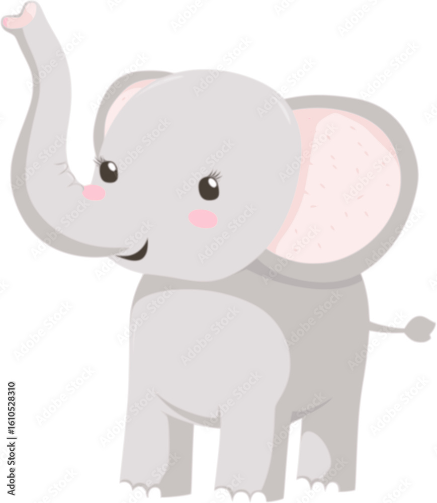 Fototapeta premium Cute elephant vector illustration