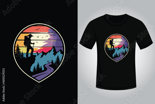 Hiking t shirt design
