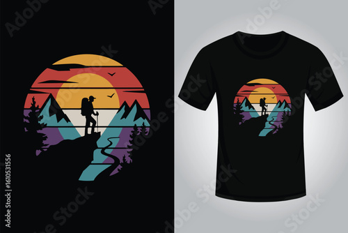 Hiking t shirt design