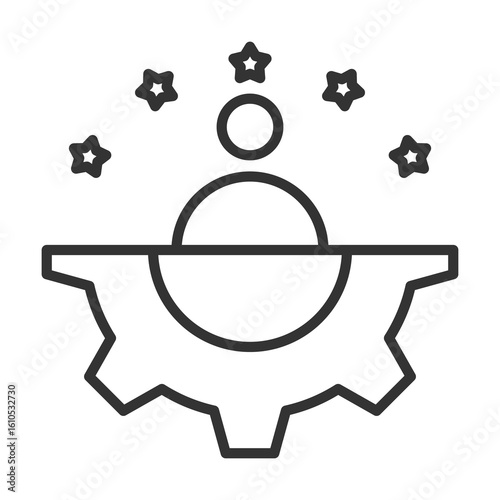 Expert Icon Outline Style. Vector Illustration Design