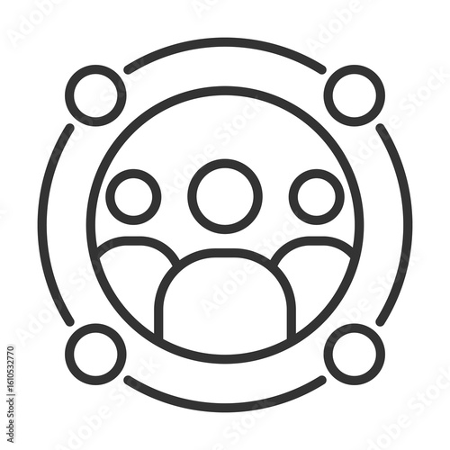 Social Icon Outline Style. Vector Illustration Design