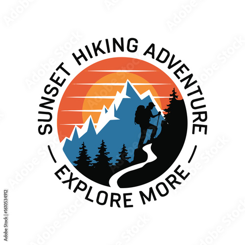 Hiking t shirt design