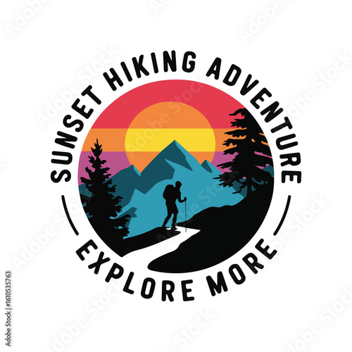 Hiking t shirt design