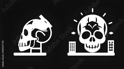 skull trephination  icon. Element of Cityscape for mobile concept and web apps icon. Glyph, flat icon for website design and development, app development