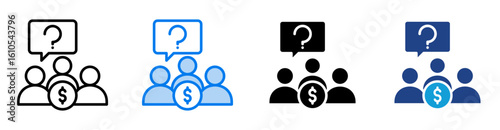 Customer icon set multiple style collection