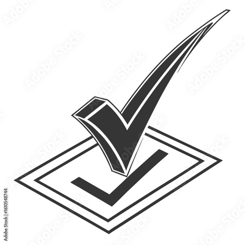 a check mark in a box