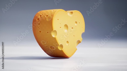 Heart-shaped cheese slice