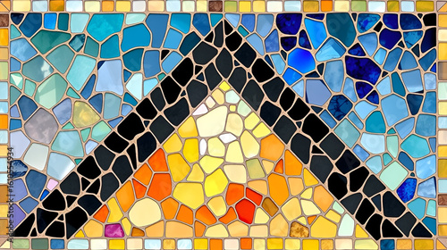 Crystal cavern smalt mosaic abstract design pattern artwork