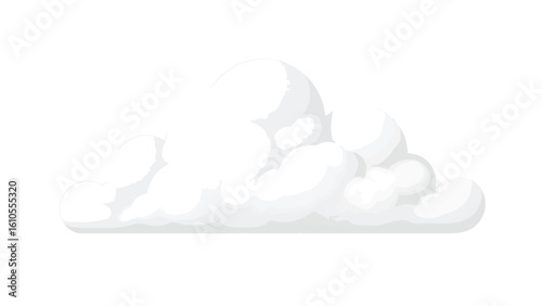 Fluffy White Cumulus Cloud Illustration. featuring cloud, cumulus, sky and more, creating a perfect scene. This scene includes elements like weather, white, fluffy.