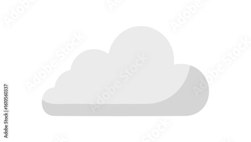 Simple Gray Cloud Icon Isolated. featuring cloud, icon, symbol and more, creating a perfect scene. This scene includes elements like weather, sky, nature.