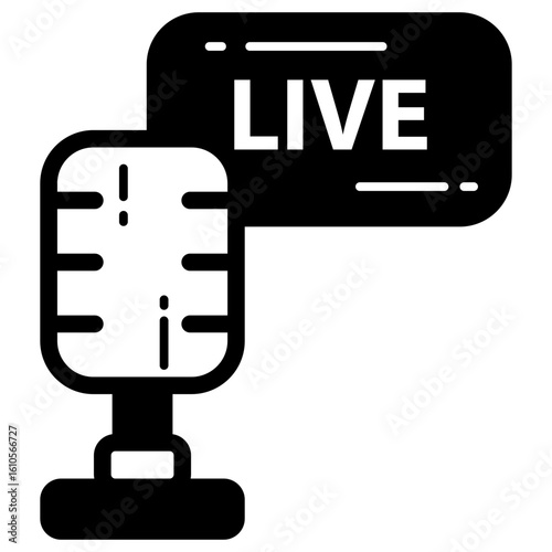 Live podcast solid black