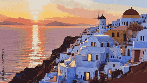 Last Light Whisper The most beautiful sunset isolated watercolor vector illustration svg