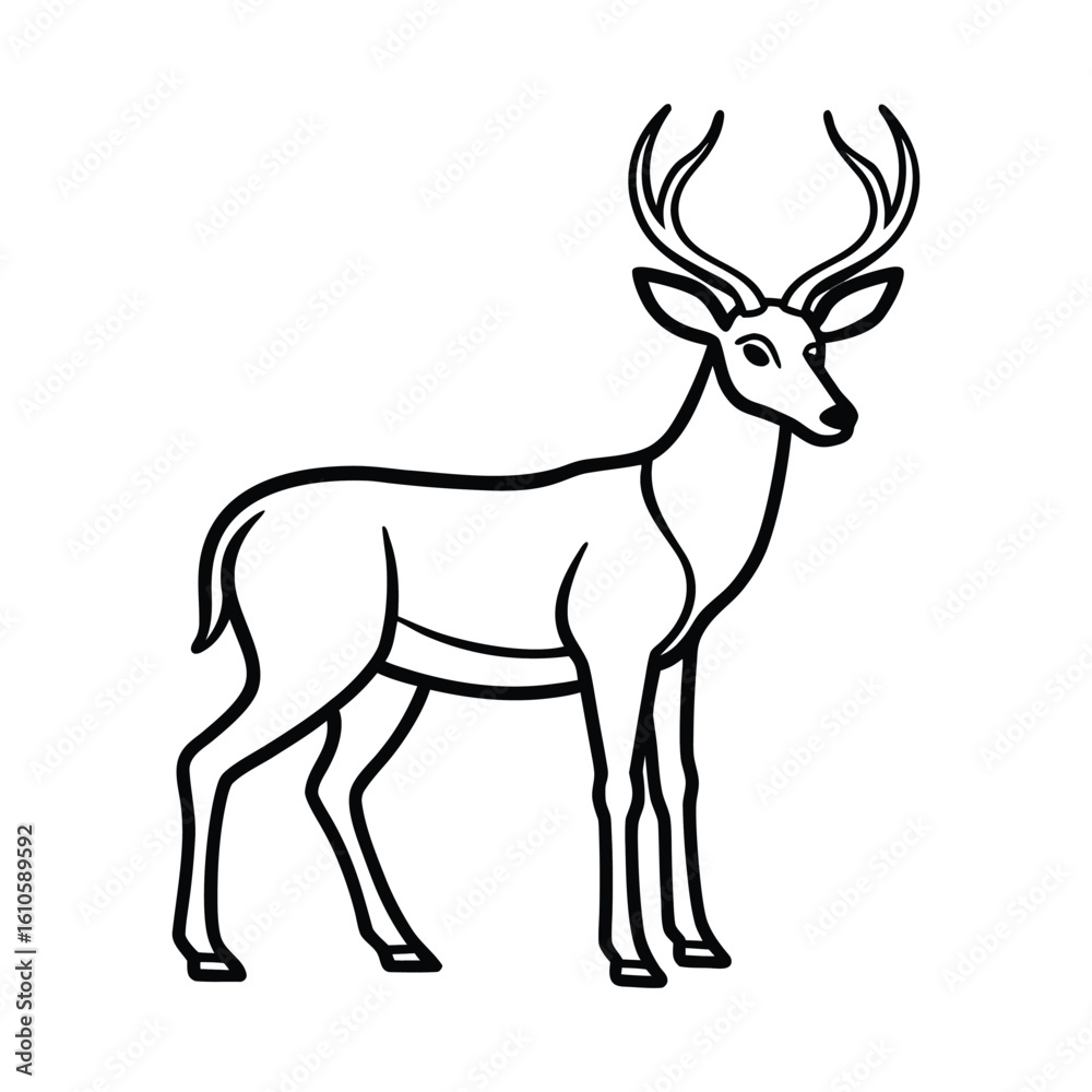 Obraz premium deer silhouette vector