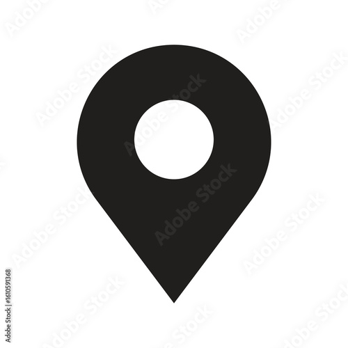 Location or map pin icon symbol. vector illustration