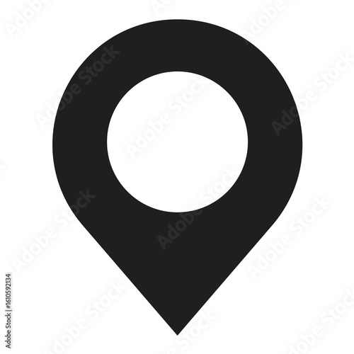 Location or map pin icon symbol. vector illustration