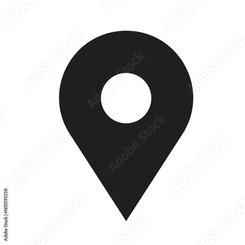 Location or map pin icon symbol. vector illustration