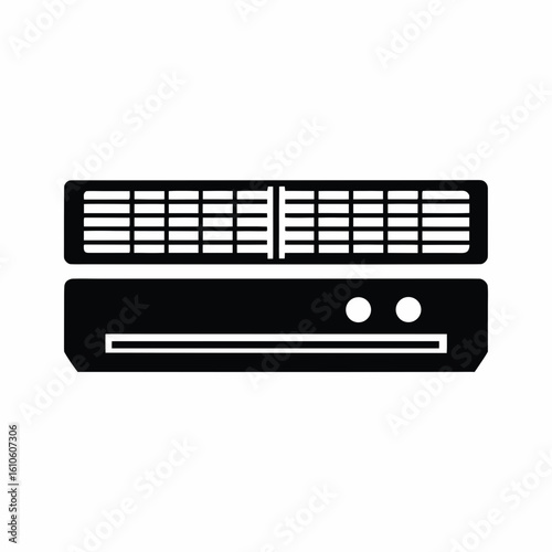 Air conditioner icon vector silhouette illustration isolated on white background