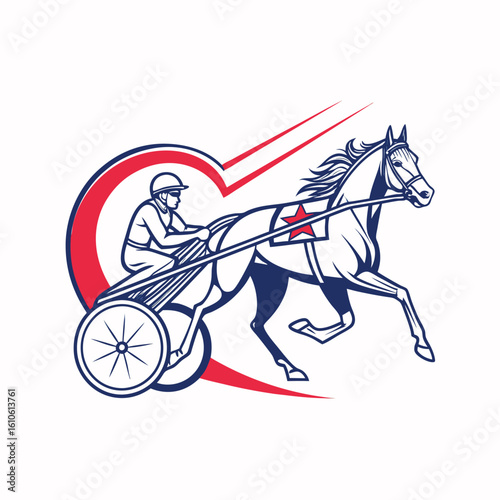 Harness racing icon. Adobe Illustrator Artwork